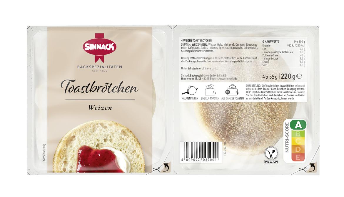 Weizen-Toastbrötchen, weich und fluffig, ideal für jedes Frühstück oder Snack