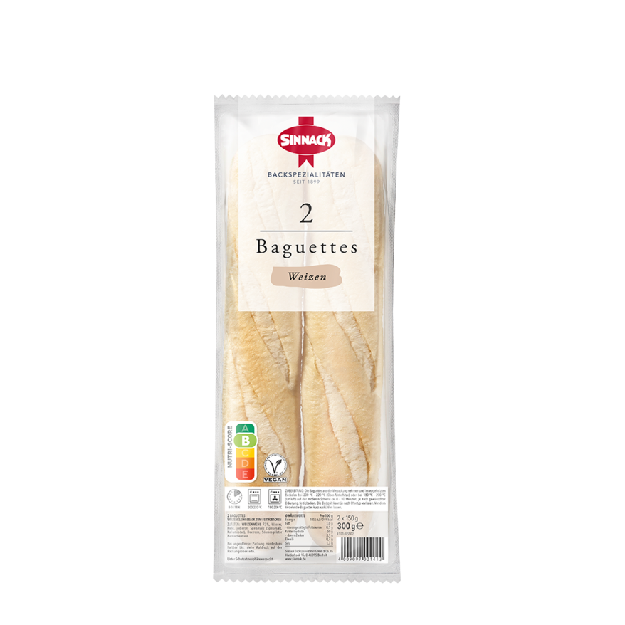 Knuspriges Baguette aus feinstem Weizenmehl, ideal für jede Mahlzeit